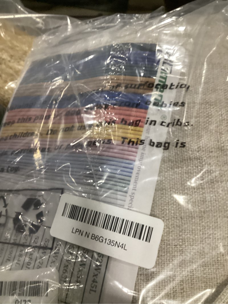 Condition photo showing Good Condition for bgment linen curtains 72 inch length 2 panels for living room, rod pocket boho semi sheer drapes light filtering rustic privacy for bedroom dining back tab, 52 x 72 inch 52"w x 72"l (pack of 2) linen