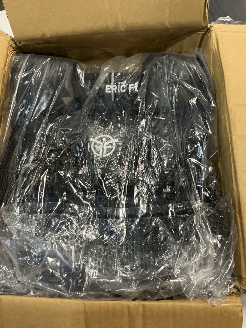 Condition photo showing New/Like New for weighted vest - 40 lb adjustable weight vest for men & women - ideal for crossfit, calisthenics, running & walking - comfortable, durable, breathable - includes removable weights