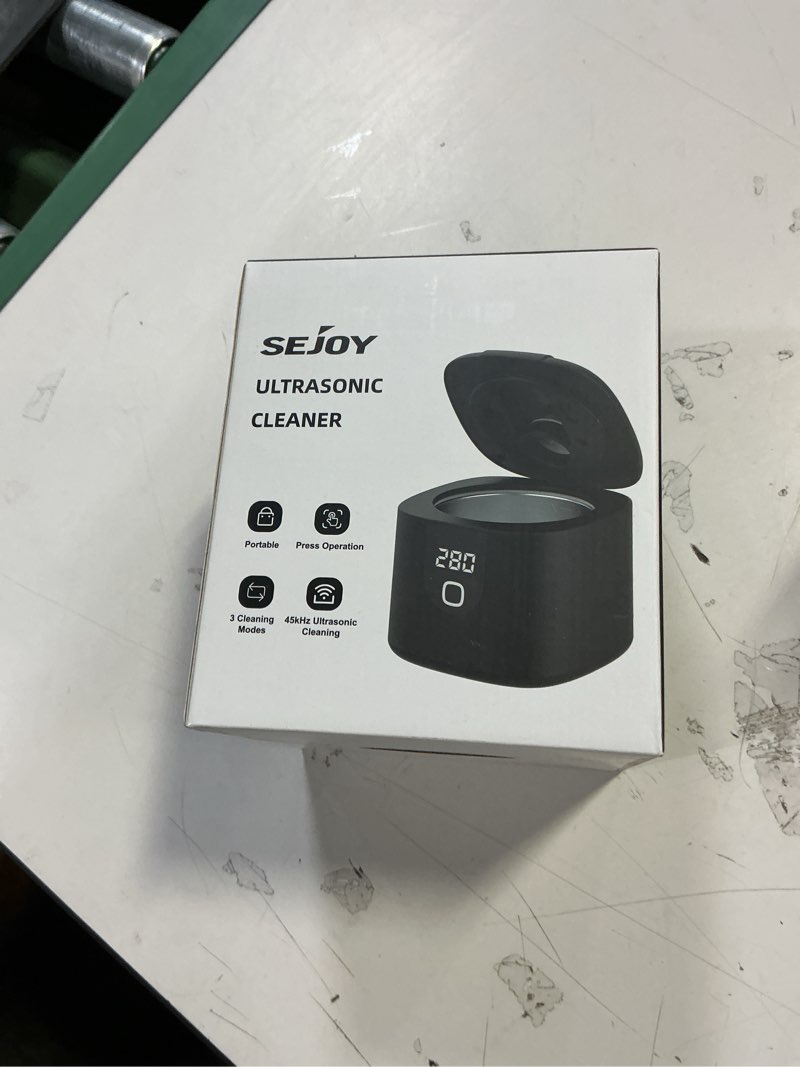 Sejoy 45kHz Ultrasonic Retainer Cleaner, Double Denture Cleaning Machine with Digital Timer, Cleaner