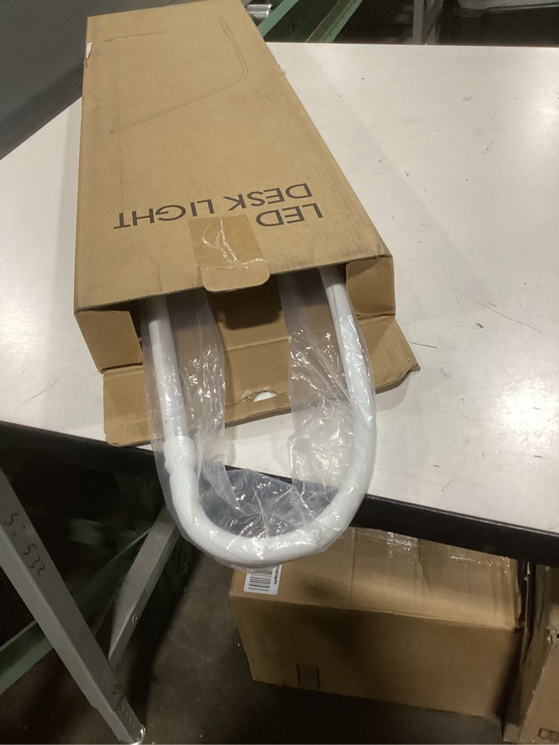 Condition photo showing Good Condition for CGBE Nail Light for Desk: 360° Adjustable Nail Lamp for Desk with 3 Color Modes 5 Brightness, 23.6-Inch Led Desk Lamp for Salon Manicurist Tattoo Crafts Sewing Work Reading Game White-Clip