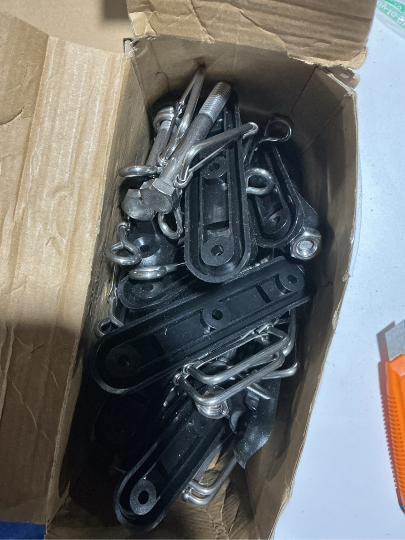 Condition photo showing As Is for frienda 20 pcs electric fence polytape connectors electric fence corner insulator corner or end insulator with buckles wood post tape connector with screw for polytape up to 45 mm