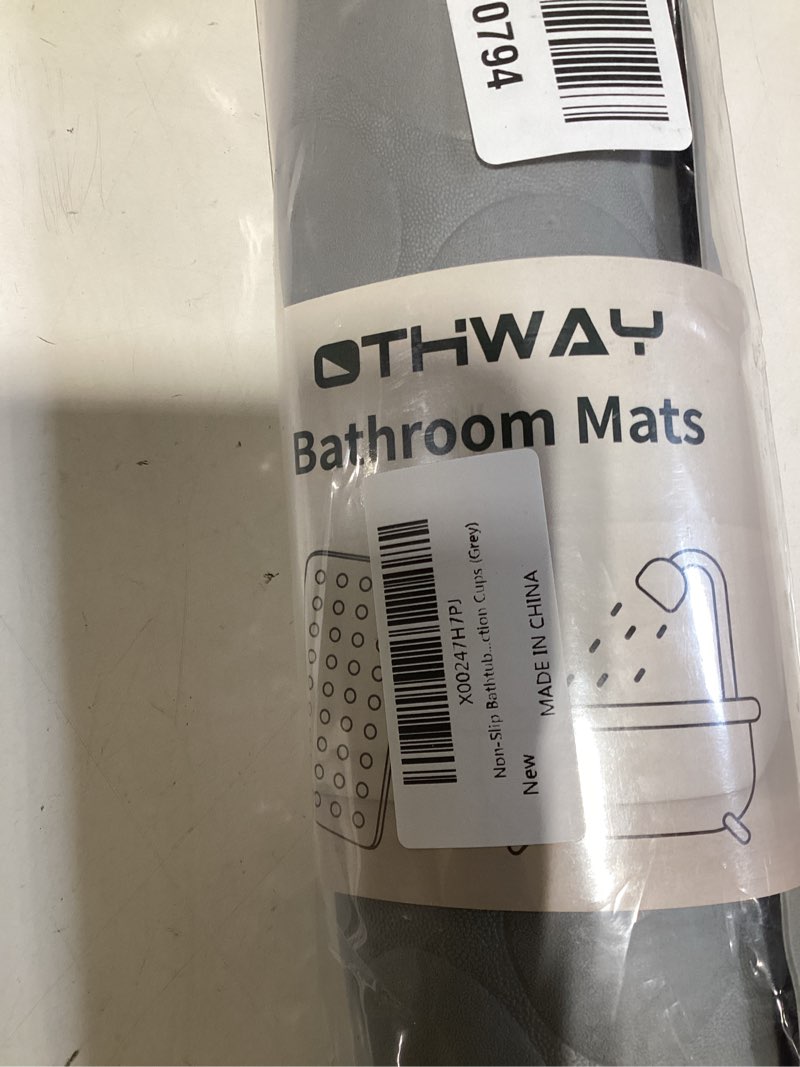 Condition photo showing Good Condition for non-slip bathtub mat othway soft rubber bathroom bathmat with strong suction cups (grey) grey 31.5" x 16" (rectangular)