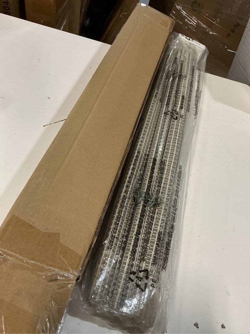 Condition photo showing New/Like New for lazblinds cordless bamboo roman shades for windows, light filtering natural bamboo blinds, easy lift cordless design for living room & bedroom, fits interior windows 30.5" w x 48" h, greystone greystone 30.5" w x 48" h