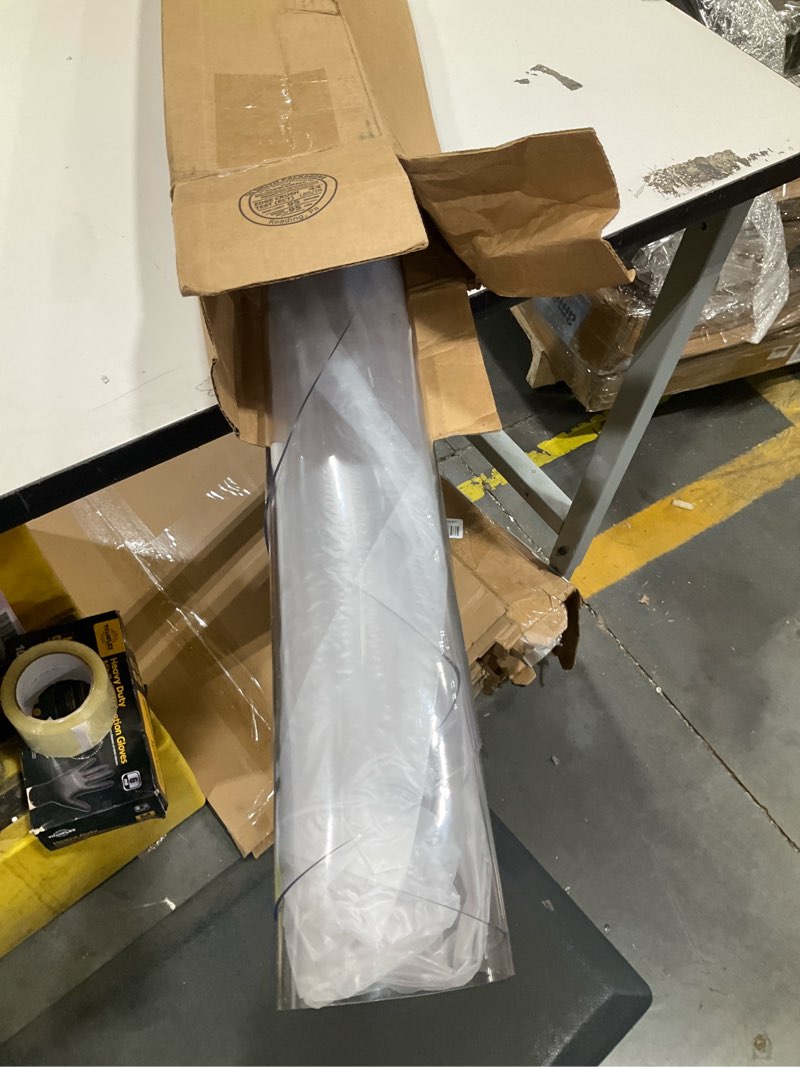 Condition photo showing Good Condition for etechmart clear round table cover protector 42'', waterproof transparent thick vinyl table protector, non-slip heat resistant clear plastic table cover protector for coffee table hard floor 1.5mm clear dia. 42 inches (round)