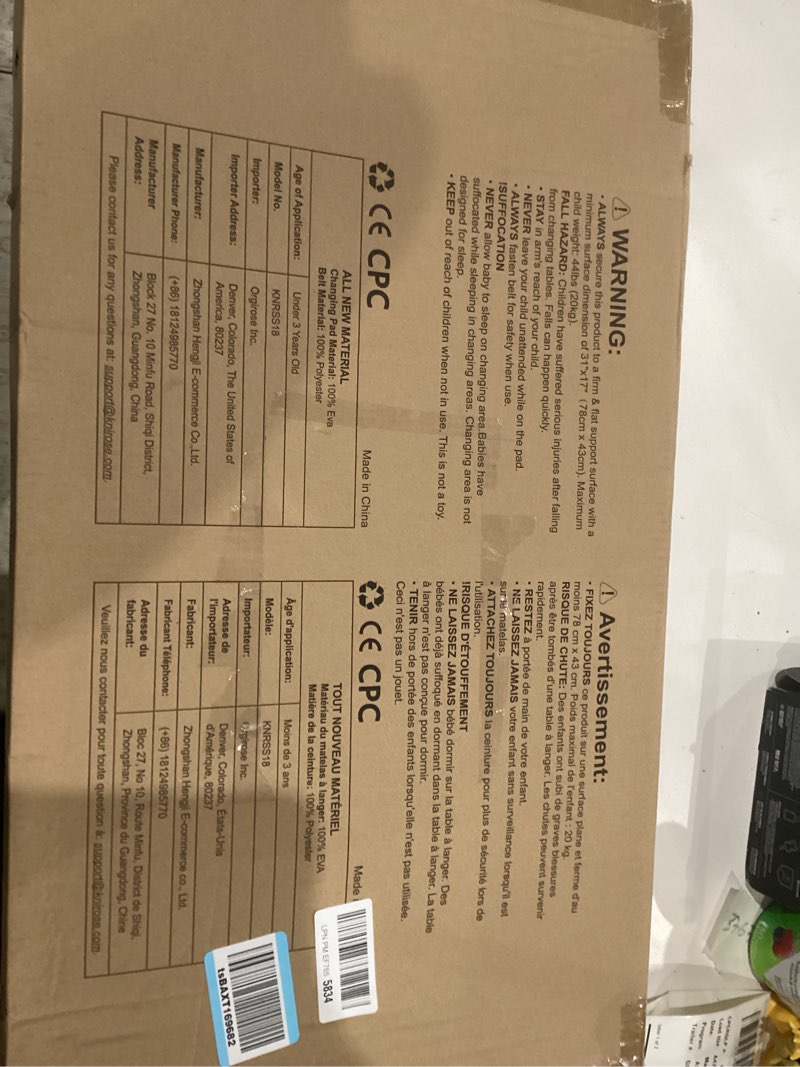 Condition photo showing As Is for Wipe-Clean Baby Diaper Changing Pad Waterproof & Wipeable Teddy Bear Easy to Clean, Soft EVA Foam Changer Pads with Adjustable Safety Belt, Non-Slip Change Mat for Changing Station Table Dresser Bed