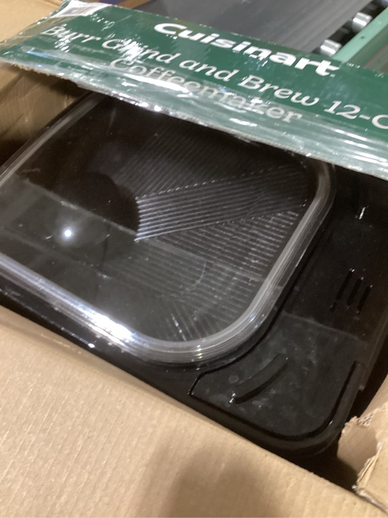 Condition photo showing As Is for Cuisinart DGB-800 Fully Automatic Burr Grind & Brew, 12-Cup Glass, Silver