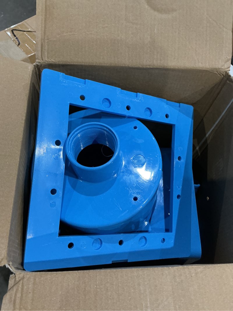 Condition photo showing As Is for bluswim standard pool wall skimmer for above ground pools, heavy duty abs through wall pool skimmers with return jet & vacuum plate, thru-wall skimmer kit compatible with all width 6 '' openings
