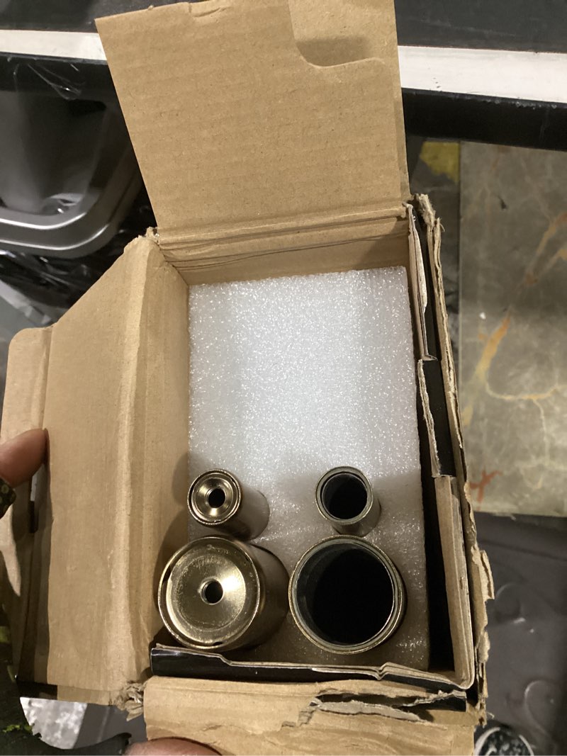 Condition photo showing Good Condition for 1-1/8 inch diameter antique gold curtain rods with knurl design finial, 72-144 inch telescoping double curtain rods for window width 68-140 inch, 1 pack 72-144'' gold