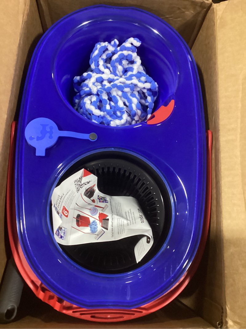 Condition photo showing Good Condition for O-Cedar RinseClean Spin Mop & Bucket System | Clean with Clean Water | Removes 99% of Bacteria Rinseclean Spin Mop & Bucket Cleaning System