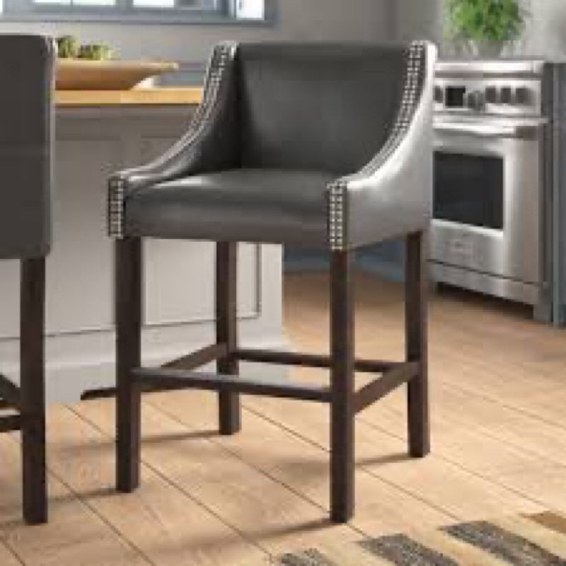 Len upholstered counter stool
