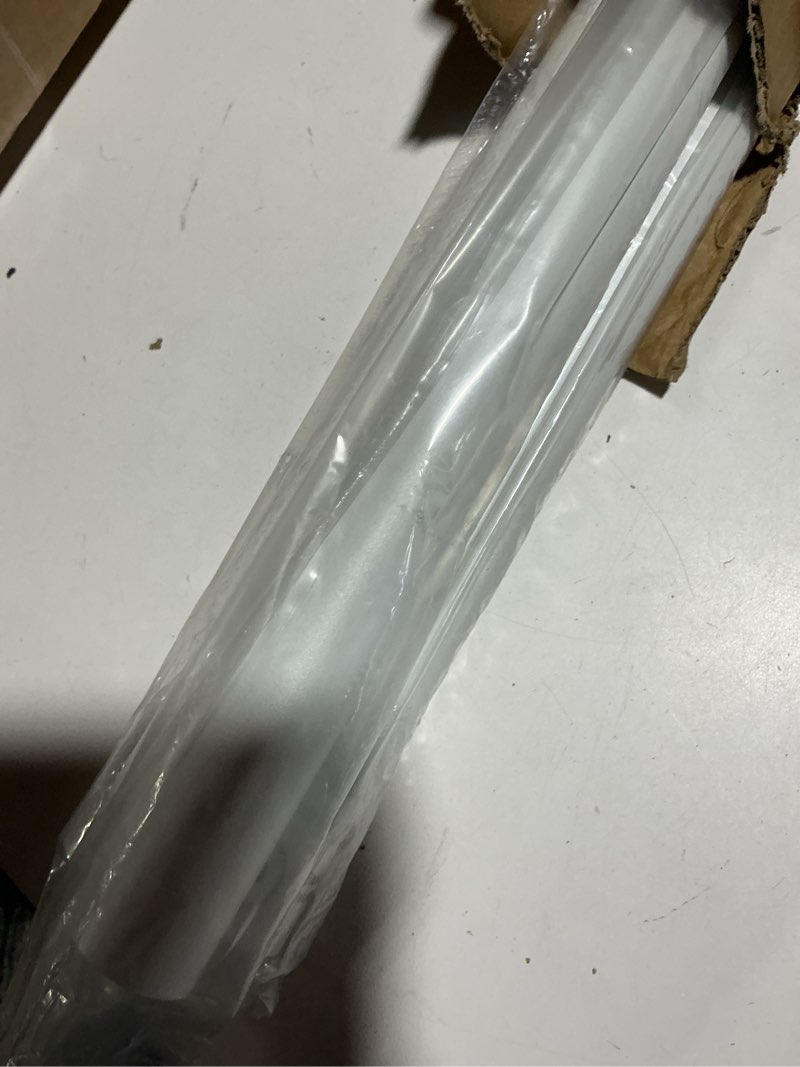 Condition photo showing Good Condition for white tension curtain rod 51-165in, long adjustable tension rods no drilling for window or bathroom, outdoor curtain rods for patio, easy to install, never rust, rod diameter 1.26 inches-white white 51''-165''