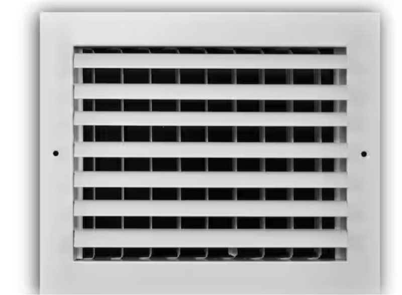10 in. x 8 in. 1-way aluminum adjustable curved blade wall/ceiling register in white
