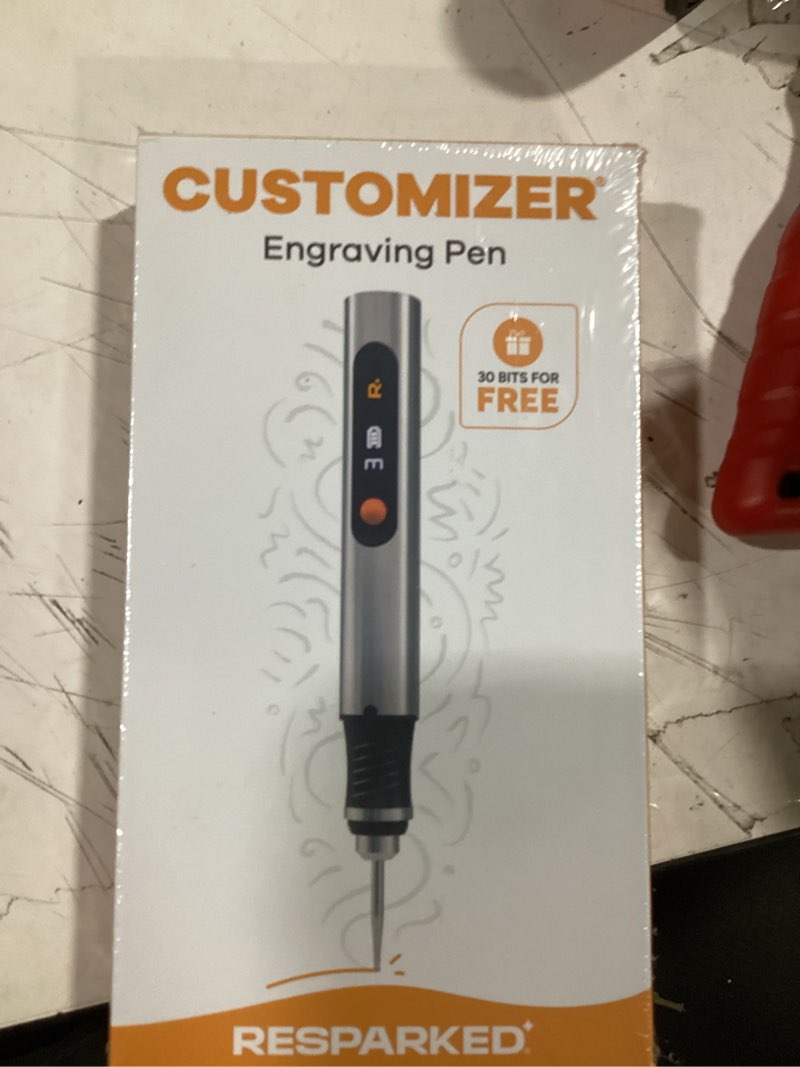 Condition photo showing New/Like New for resparked customizer engraving pen ultimate cordless portable tool for artists & diyers - engrave 50+ surfaces - beginner friendly - rechargeable - free 30 bits & mastery guide