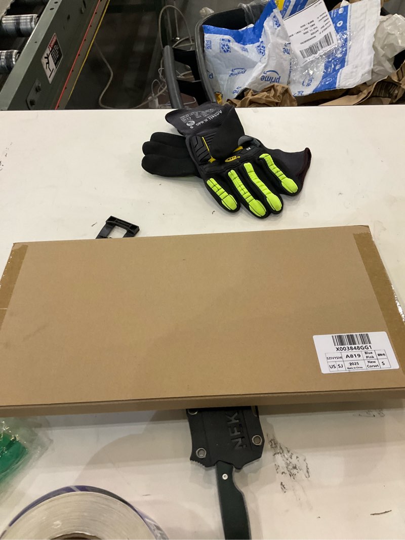 Condition photo showing New/Like New for SZIVYSHI Corset Tops for Women, Bustier Shapewear Lingerie, Lace Waist Push Up Bodysuit Small Blue