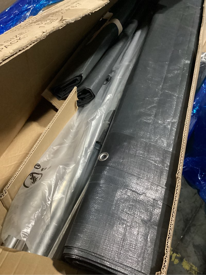 Condition photo showing Good Condition for GAOMON 6'x8' Outdoor Portable Garage, Waterproof & UV-Resistant Storage Shed with 2 Roll-Up Doors, C