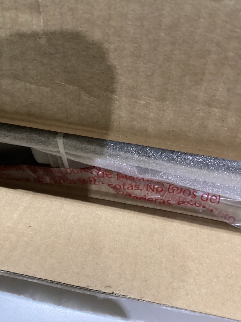 Condition photo showing As Is for Regalo Easy Step 38.5-Inch Wide Walk Thru Baby Gate, Includes 6-Inch Extension Kit, Pressure Mount Kit, Wall Cups, Black Black 29-38.5"W x 30"H