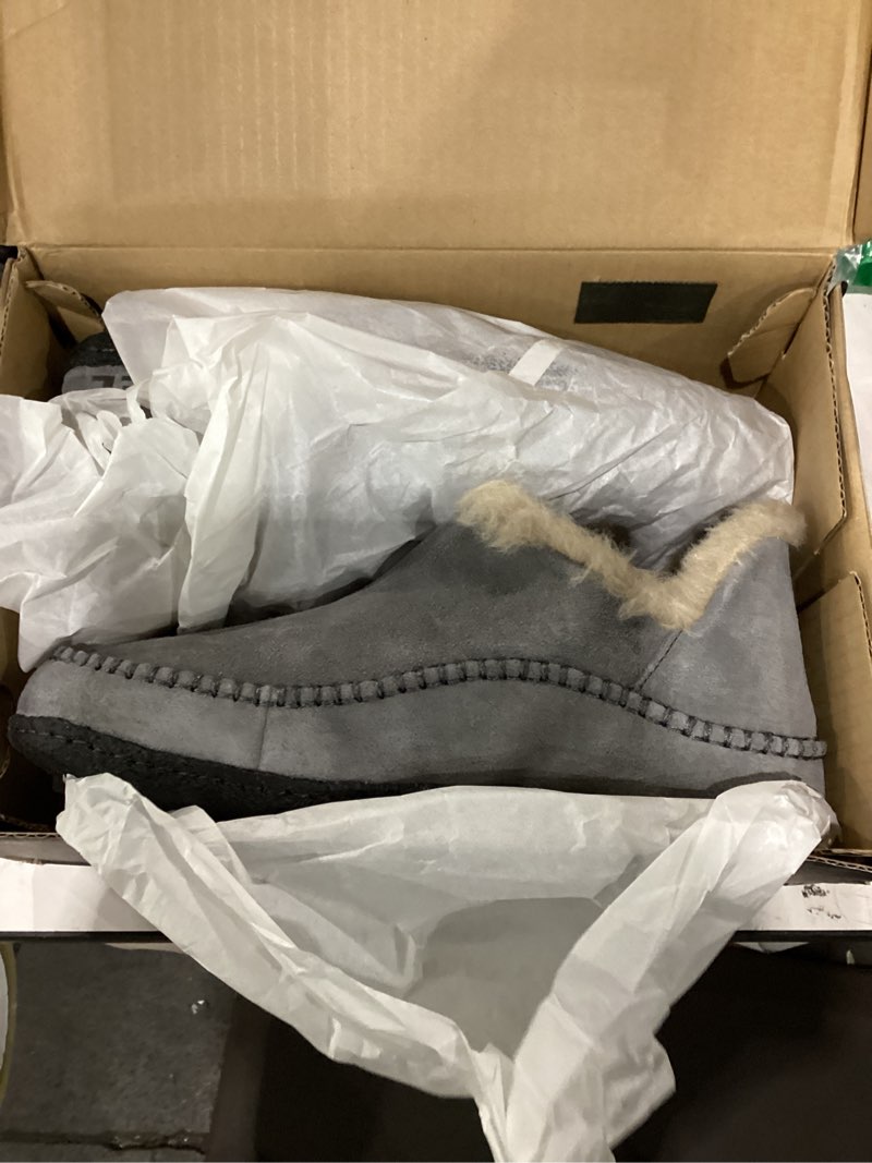 Condition photo showing Good Condition for sorel women's nakiska slide ii slipper - quarry, grill - size 9