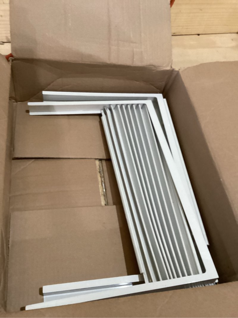 Condition photo showing As Is for lbg products window air conditioner side panel and frame set,ac accordion filler kit,fits most 12000btu window air conditioners,window ac side panels