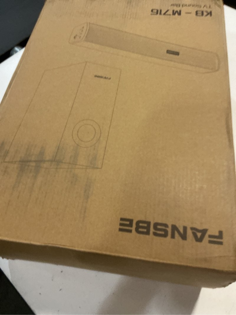 Condition photo showing New/Like New for tv sound bar subwoofer bluetooth, home theater sound bar system, tv speakers sounds bars subwoofer, hdmi(arc) opt coax aux usb 2.1ch home audio tvs/pc/projector treble bass 3 modes remote, black