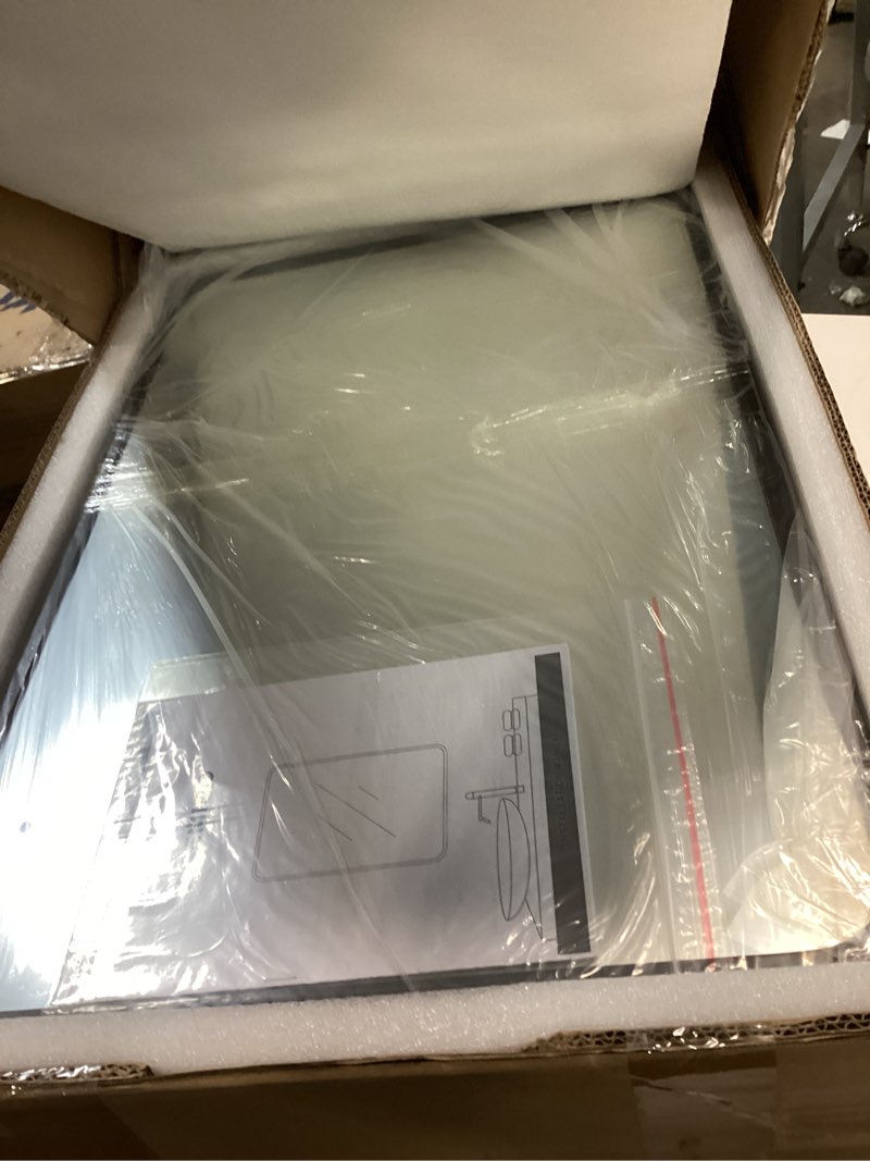 Condition photo showing Good Condition for 16x24 Inch Black Mirror Medicine Cabinet Metal Framed Recessed Wall Mounted Bathroom Medicine Cabinet with Mirror and Storage 16 x 24 inch Black