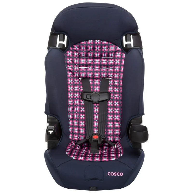 Cosco kids finale 2-in-1 booster car seat, 40-100 lbs, peony tiles