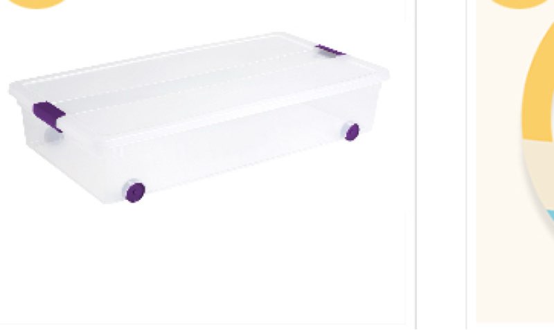 Sterilite 60 Quart ClearView Latch Lid Wheeled Underbed Storage Box ( 1 Pack) 