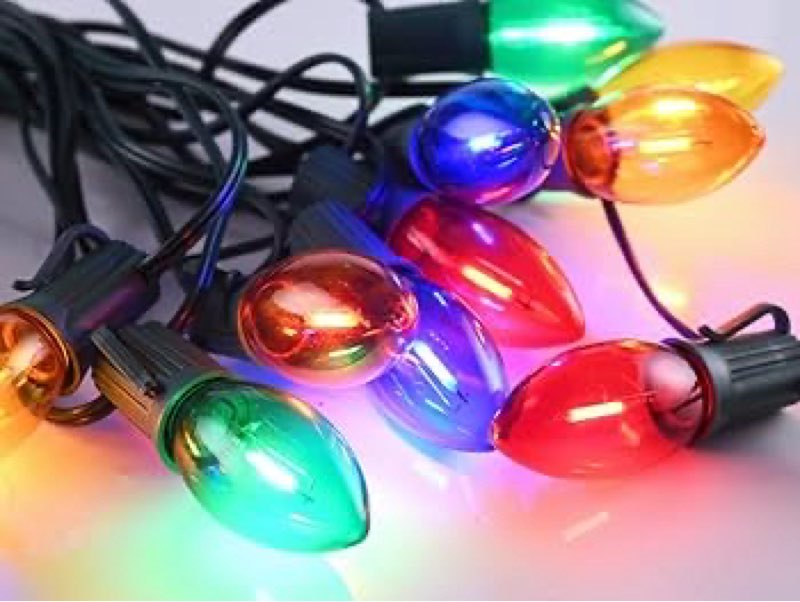 NIOSTA C9 LED Christmas Pathway Lights,2 Pack Total 60 Ft 40 Light Bulbs & Stakes,Connectable Christ