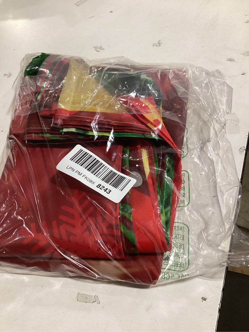 Condition photo showing Good Condition for FuWeave Christmas Garage Door Banner Cover Decorations 7 x 9 ft Large Merry Christmas Happy New Year Garage Backdrop Decorations for Xmas Holiday Party Decor(Red, Gold,Vintage) Vintage Red, Gold