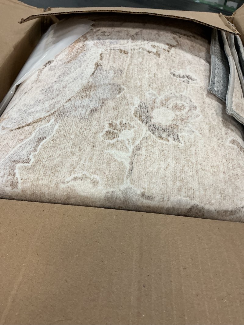 Condition photo showing Good Condition for 8x10 beige area rug washable vintage carpet for living room low pile non slip soft distressed durable bedroom throw rug dining room indoor home decor 8'x10' a beige
