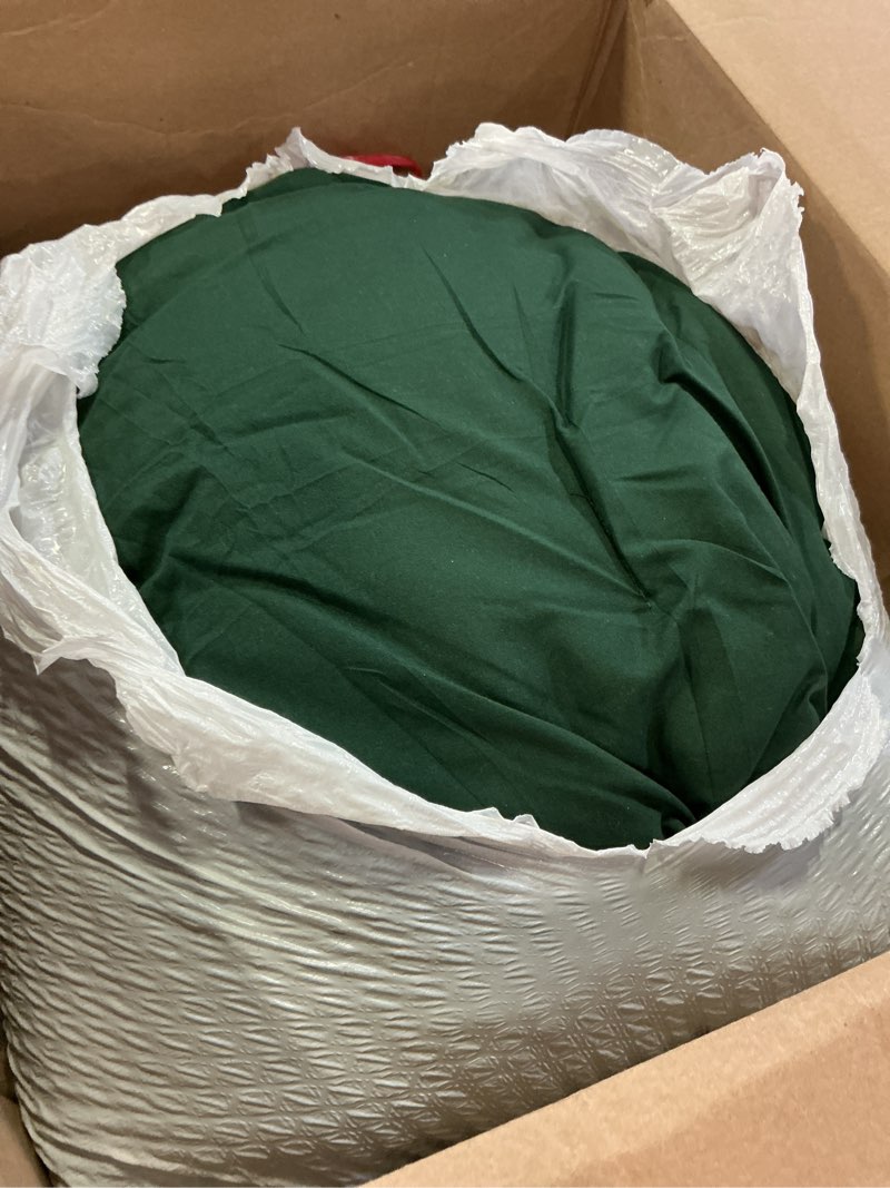 Condition photo showing As Is for andency dark emerald green queen size comforter set, 3 pieces forest hunter green boho solid bedding sets, soft cozy lightweight down alternative all season bed set dark green queen (90"x90")