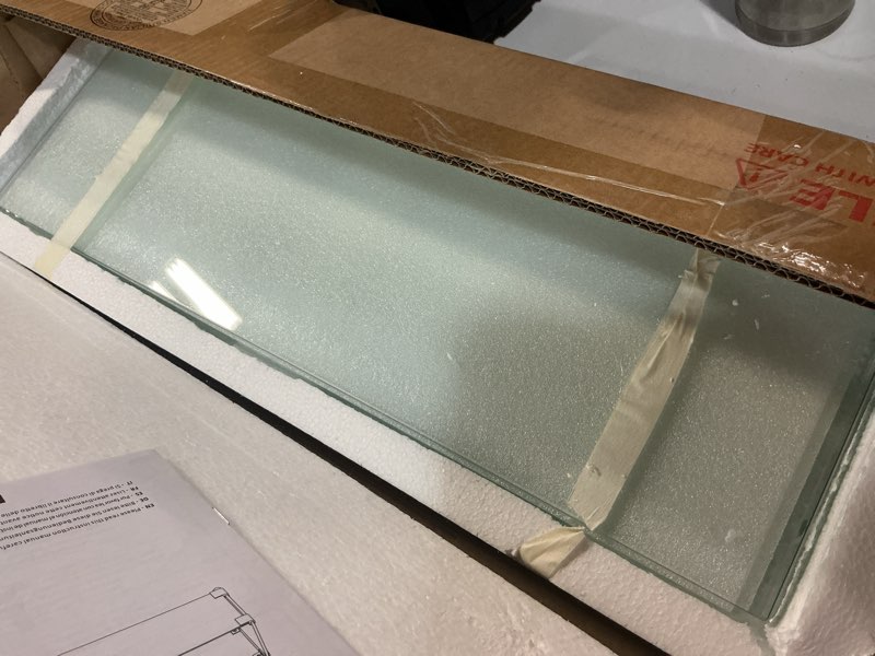 Condition photo showing New/Like New for skyflame 24 2x 6inches rectangular fire pit glass wind guard replacement for outdoor 22\" x 6