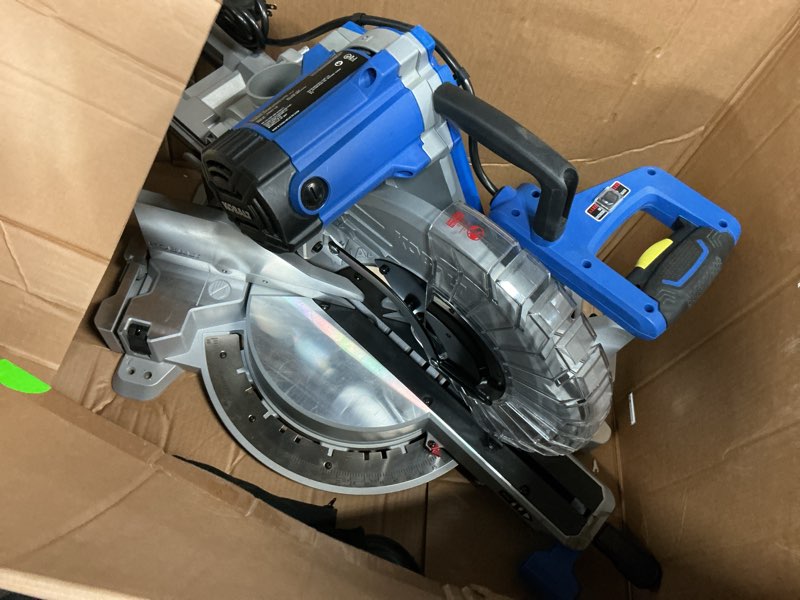 Condition photo showing Good Condition for kobalt compact 12-in 15-amp dual bevel sliding compound corded miter saw