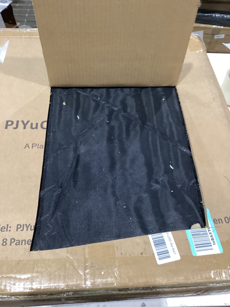 Condition photo showing As Is for pjyucien dog playpen outdoor plus storage bag, 24" h 8 panels puppy pen with square bottom & top cover, heavy duty dog fence for camping playpen+cover+bottom+storage bag 8-panels 24.0"w