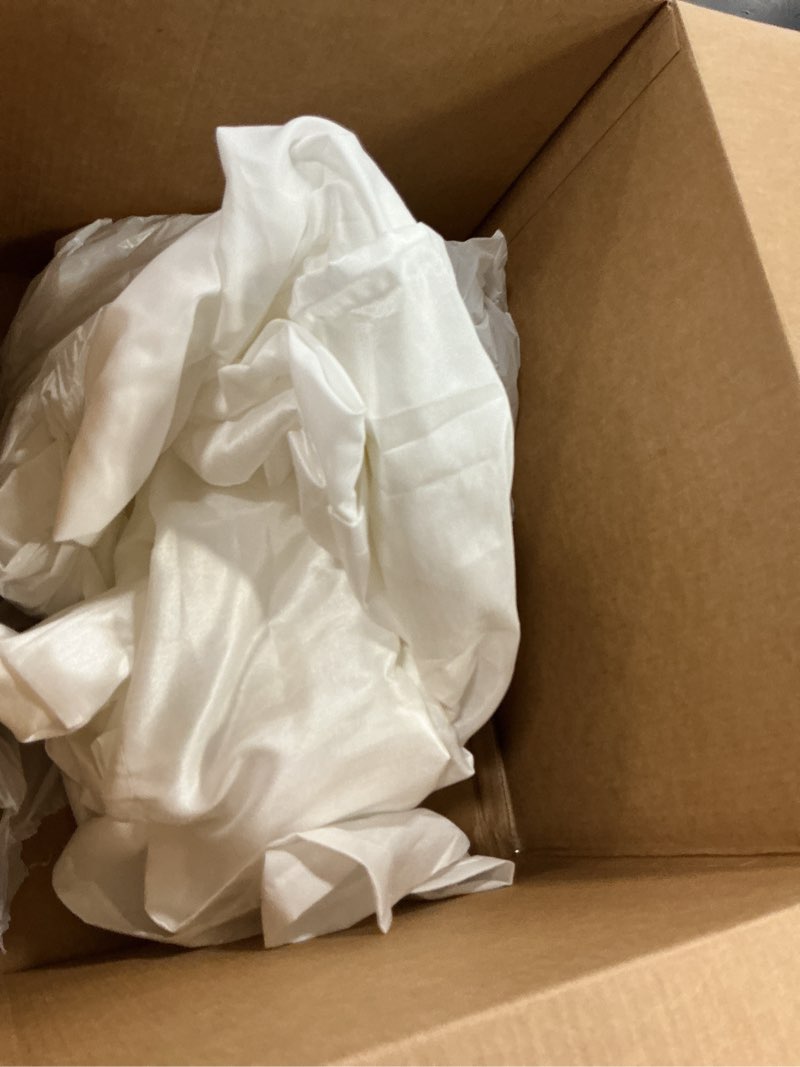 Condition photo showing Good Condition for Madison Park Emilia Faux Silk 1 Pair Curtain with Privacy Lining, DIY Twist Tab Top, Window Drape fo