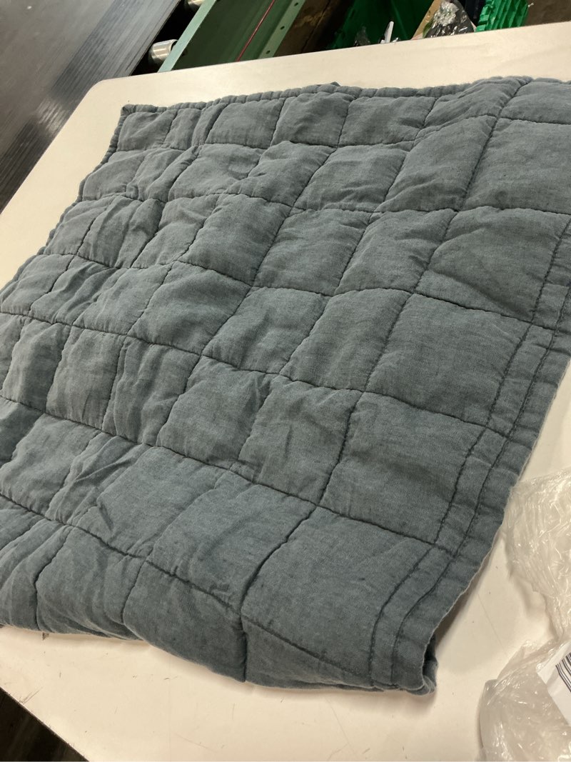 Condition photo showing Good Condition for european linen box quilted euro sham, euro, nightfall