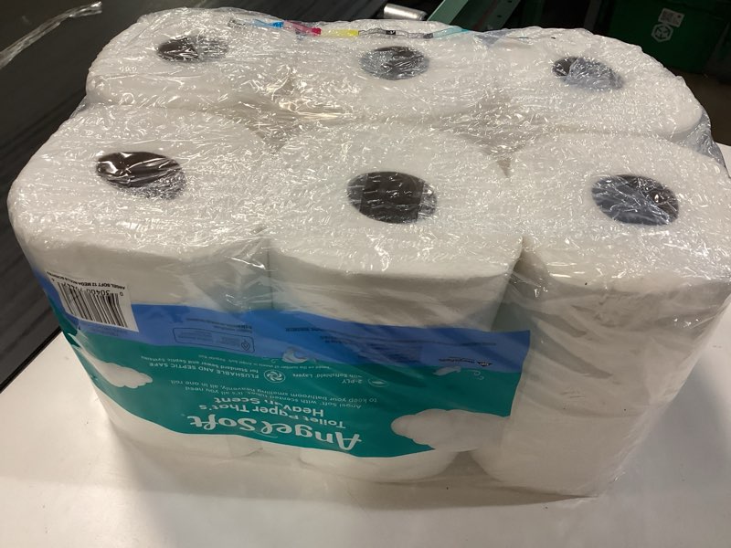 Condition photo showing Good Condition for angel soft 2-ply toilet paper, fresh linen scented tube, 12 mega rolls