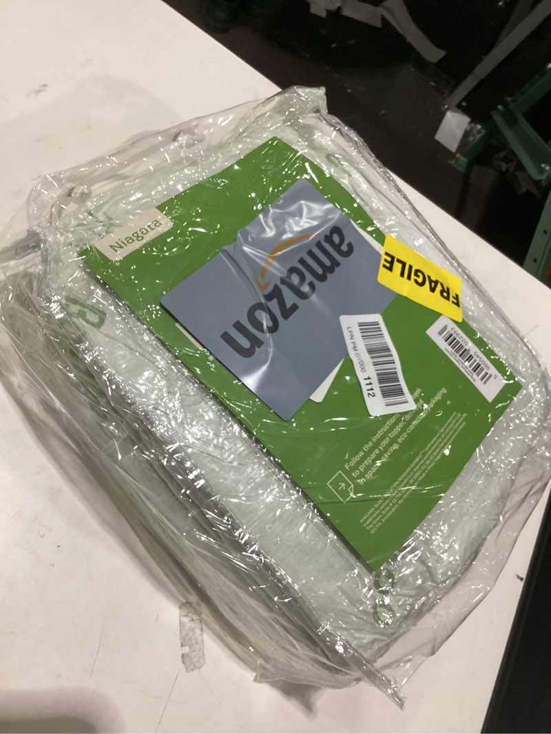 Condition photo showing Good Condition for niagara sleep solution ultra soft king size mattress topper - viscose made from bamboo pillow top mattress pad for back pain relief - naturally cooling for hot sleepers, green king 1 green