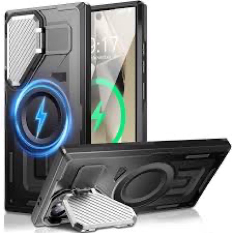 For Samsung Galaxy S23 Ultra Case [Compatible with MagSafe] With camera protective cover stand [Drop