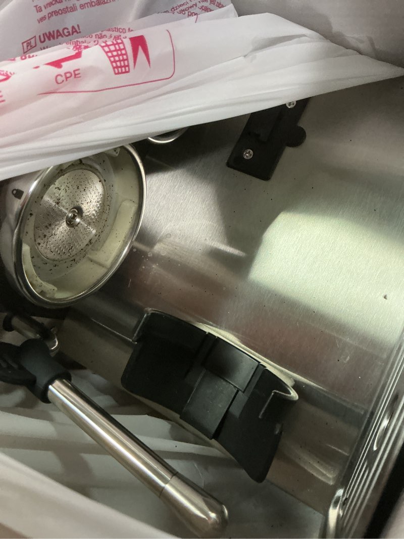 Condition photo showing As Is for AIRMSEN Espresso Machines with Burr Grinder, 20 Bar, Milk Frother Steam Wand, Stainless Steel Coffee Maker for Home - Cappuccino Latte & ??Cold Brew?? Iced Coffee Maker & Americano