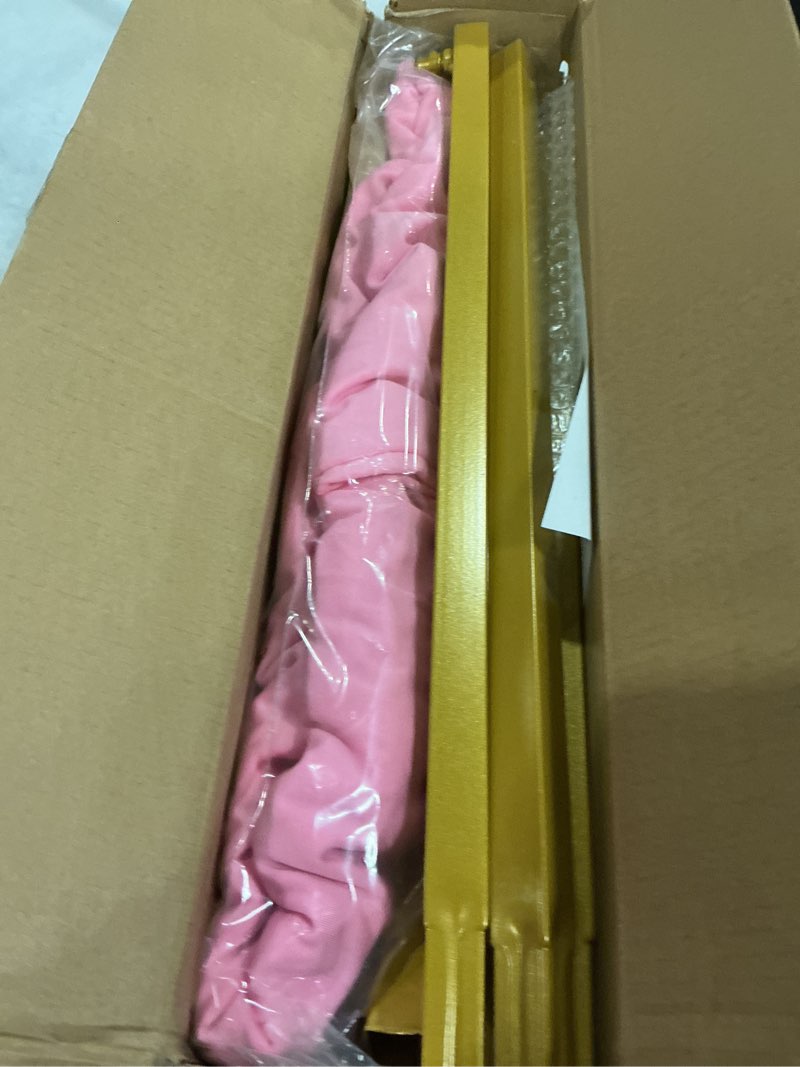 Condition photo showing Good Condition for putros 7.2ft metal arch stand with cover pink spandex fitted wedding arch cover and round top chiara backdrop stand set for birthday party baby shower decoration 7.2ft x 4ft beige