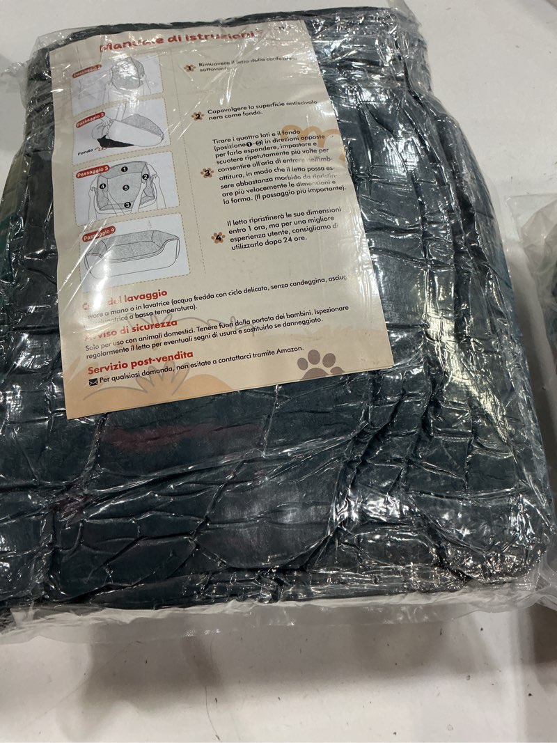 Condition photo showing New/Like New for invenho large dog bed for large medium small dogs, rectangle washable orthopedic dog bed, soft calming sleeping puppy bed durable pet cuddler with anti-slip bottom l(30"x24"x9")