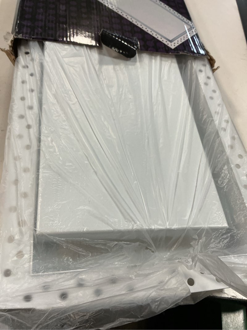 Condition photo showing Good Condition for 8x30 flush wall vents, air vent cover metal ceiling vent covers paintable hvac vent cover for drywall vent decorative air vent modern register grille for walls ceiling, matte white