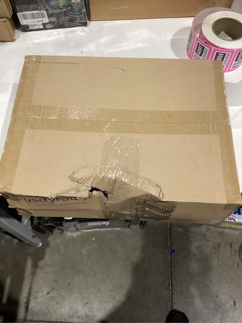 Condition photo showing New/Like New for 4 Tier Vegetable Fruit Basket for Kitchen, Stackable Metal Fruit and Vegetable Storage Baskets with Rolling Wheels Cart, Fruteros Para Cocina Potato and Onion Bin Pantry Kitchen Island Cart Counter