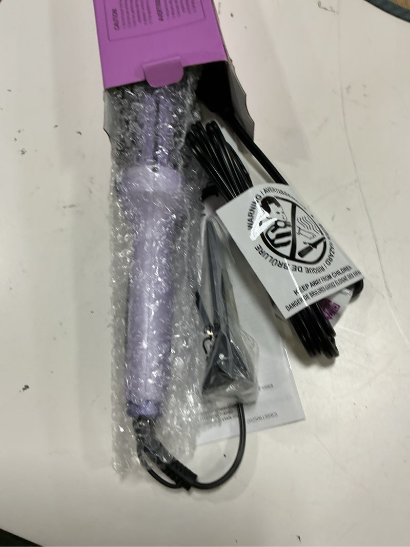 Condition photo showing Good Condition for wavytalk thermal brush, blowout boost 1.5 inch heated round brush for blowout look, negative ion technology, ceramic tourmaline, 5 temperature settings, dual voltage, purple, less damage iris purple