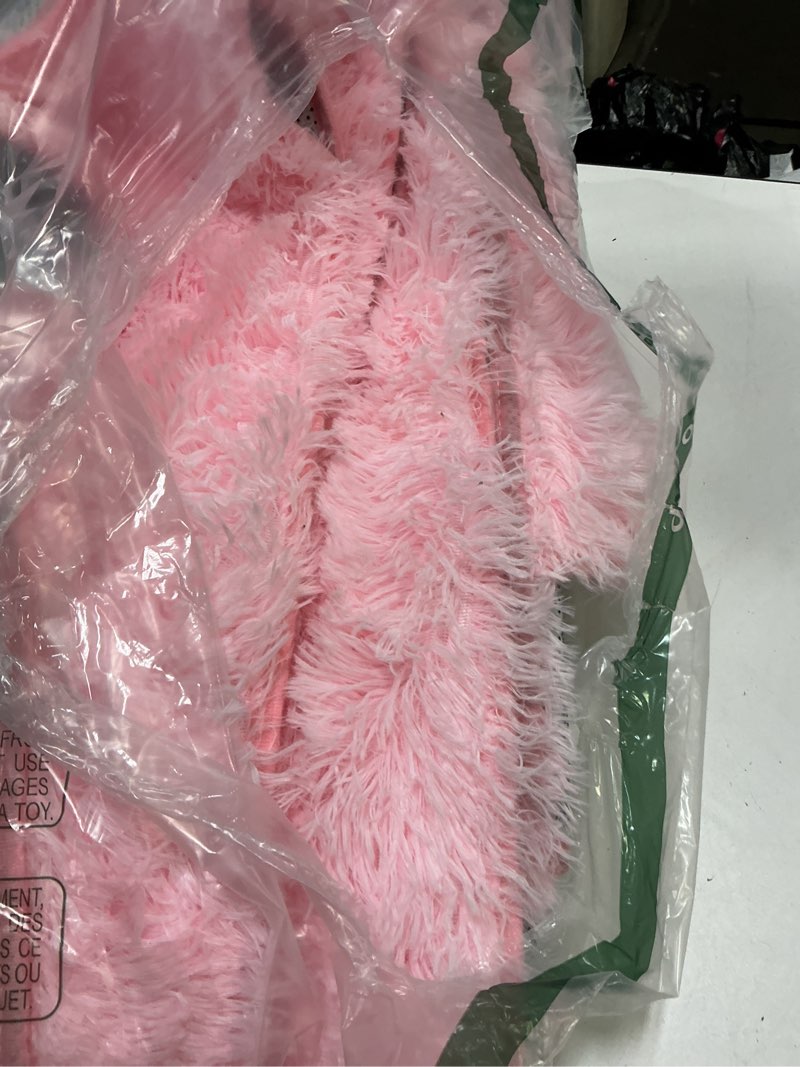 Condition photo showing As Is for Shag Area Rugs for Bedroom Living Room,5X8 Ultra Soft Fluffy Area Rugs for Dorm, Indoor Carpet Nursery Rugs for Kids Girls Room Home Decor, Pink 5' x 8' (Rectangular) Pink