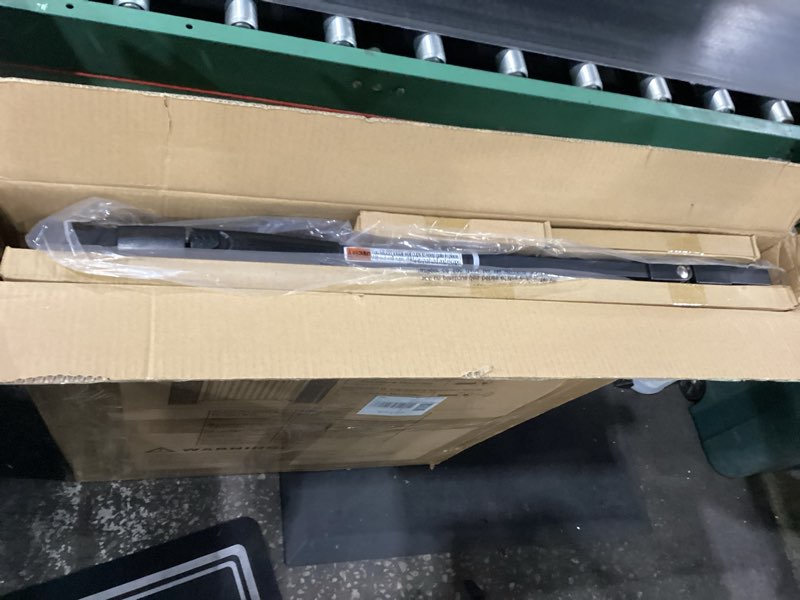 Condition photo showing New/Like New for waowao extra tall 40.55" baby gate 57.48-74.4" wide pressure mounted walk through swing auto close safety black metal toddler child dog pet for indoor stairs,doorways black 57.48-74.4"/146-189cm