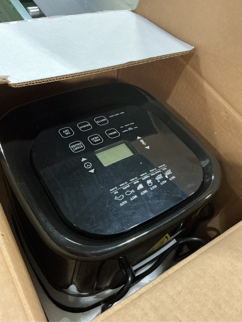 Condition photo showing As Is for Nuwave 6-quart Brio Healthy Digital Air Fryer with One-Touch Digital Controls, 6 Preset Menu Functions & Removable Divider Insert (Renewed) Renewed 6QT Brio