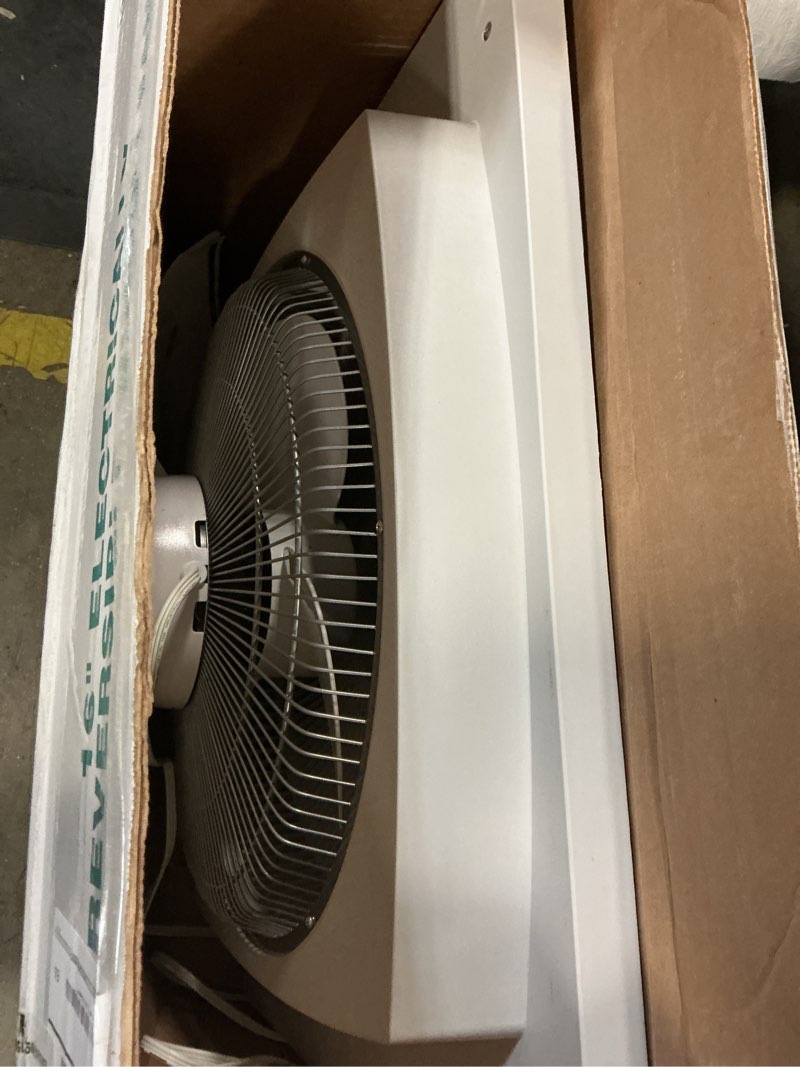 Condition photo showing As Is for Air King 9155 Window Fan, 16-Inch,White