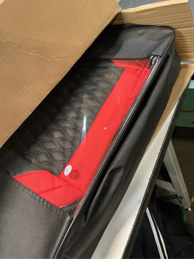 Condition photo showing Good Condition for coverado dodge ram 1500 seat covers, faux leather full coverage car seat covers truck seat protector fit for 2009-2018 ram 1500 2500 3500 crew/mega cab, flat front/red red flat front&no rear