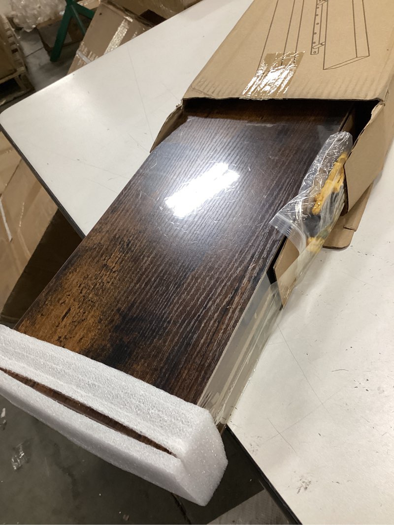 Condition photo showing Good Condition for BAYKA Floating Shelves, 22.5 inch Rustic Wood Wall Mounted Shelves for Bedroom, Living Room, Kitchen & Office, Hanging Display Shelf with 22 lbs Capacity (Rustic Brown,Set of 2) B. Rustic Brown - Americana Farmhouse Style 22.5inches